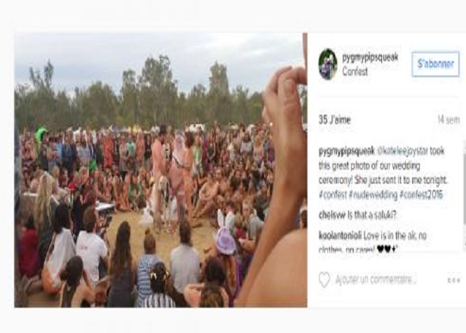 Nue pour son mariage