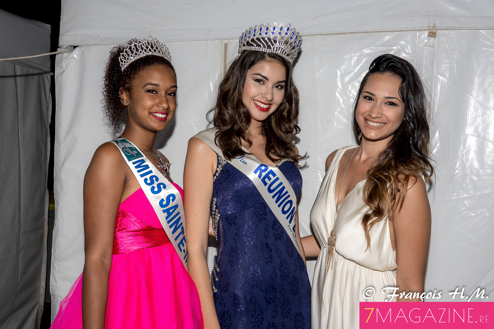 Audrey Lebon, Ambre N'guyen et Anne-Sophie de Peretti, candidate Miss Réunion 2016