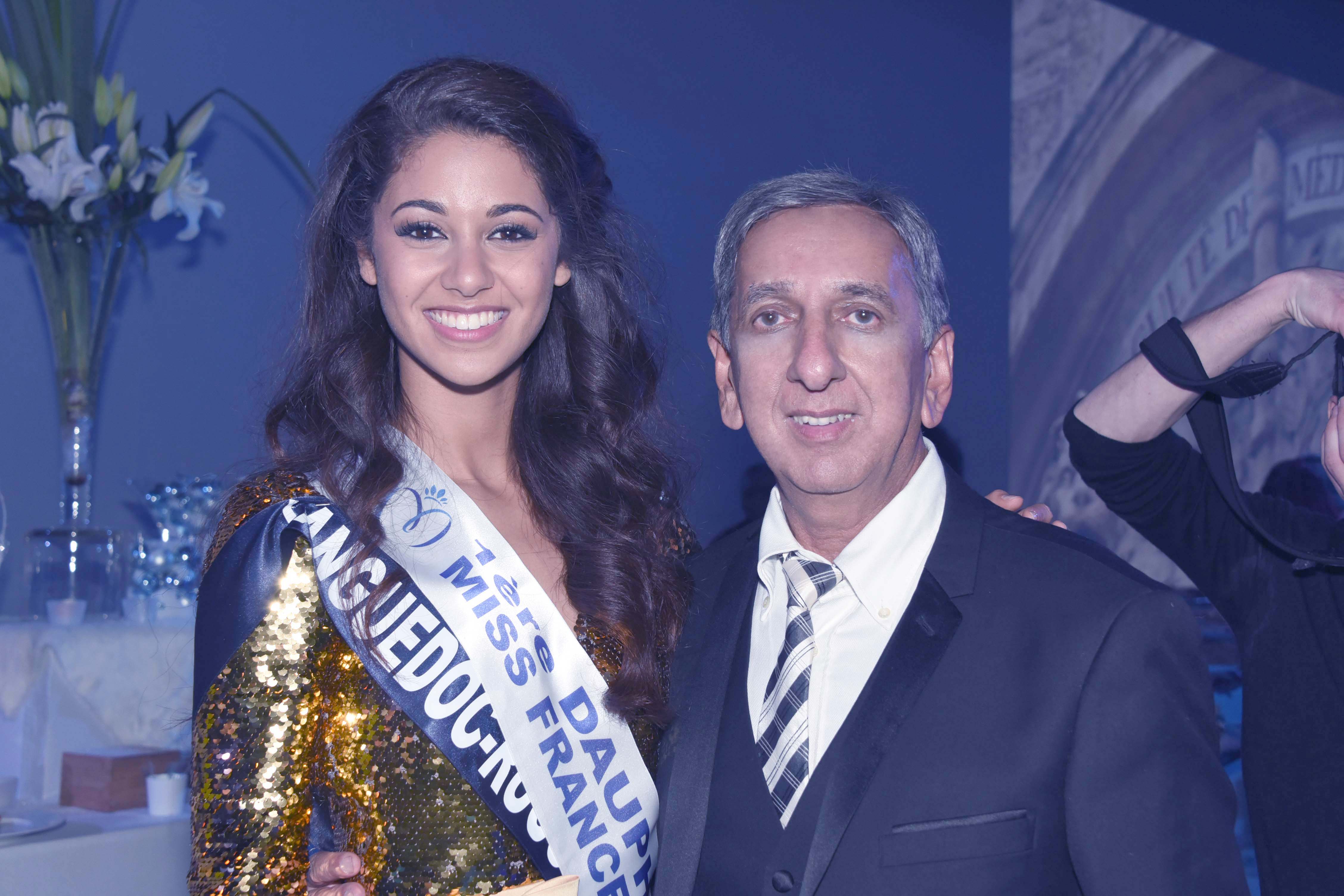 Aurore Kichenin, 1ère dauphine Miss France, et Aziz Patel
