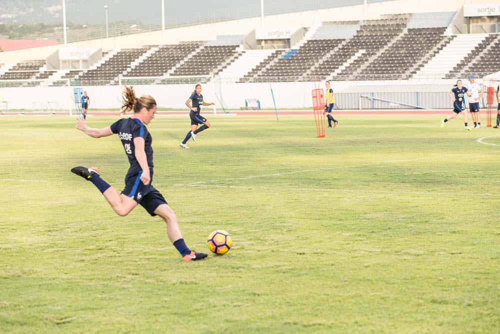 Quand l'équipe de France féminine de foot s'entraîne...