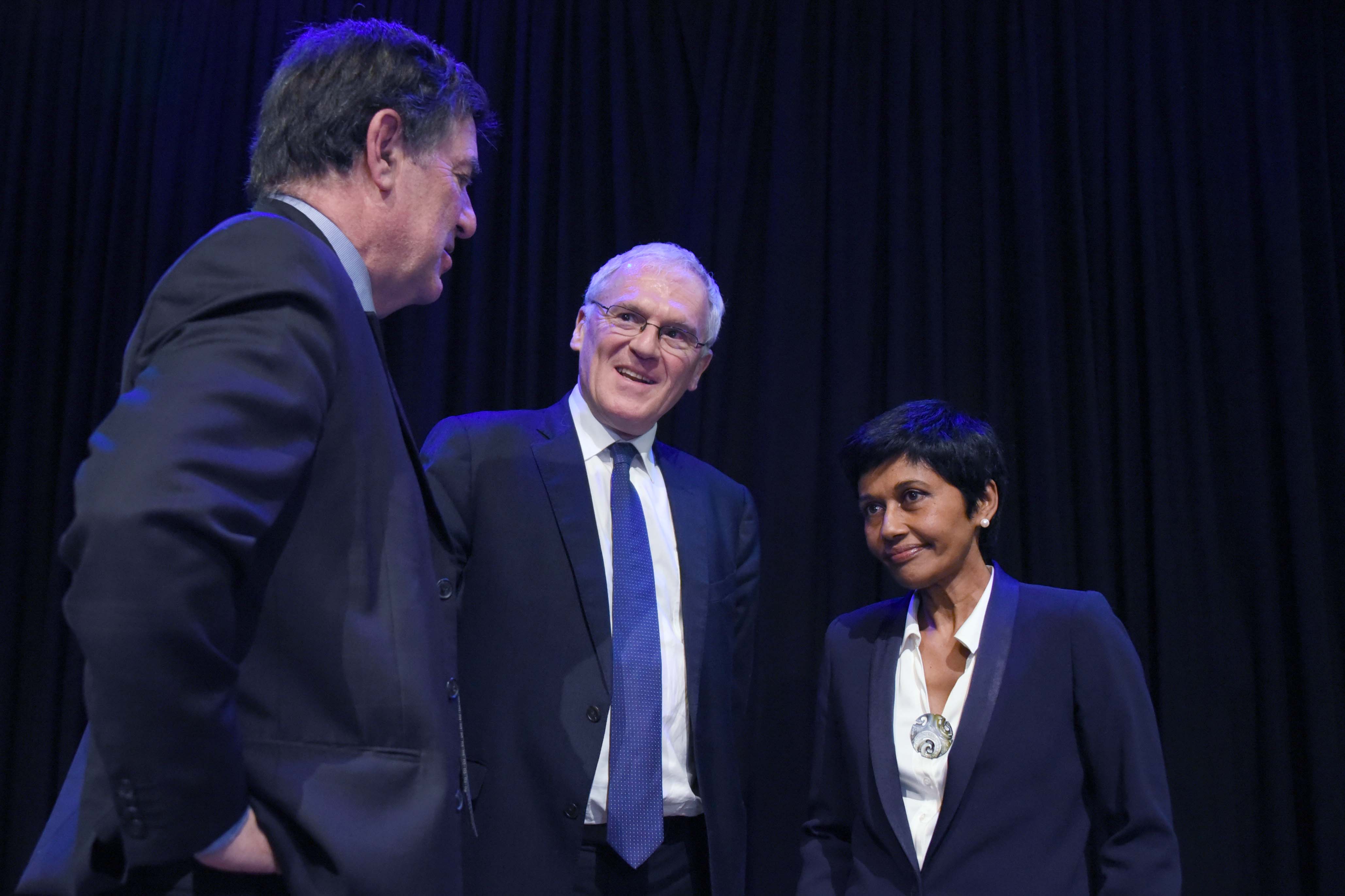 Jean-Pierre Philibert, Jean-Bernard Lévy et Ericka Bareigts. L’autosuffisance énergétique et les solutions d’énergies renouvelables sont au cœur de la politique de demain pour les Outre-mer