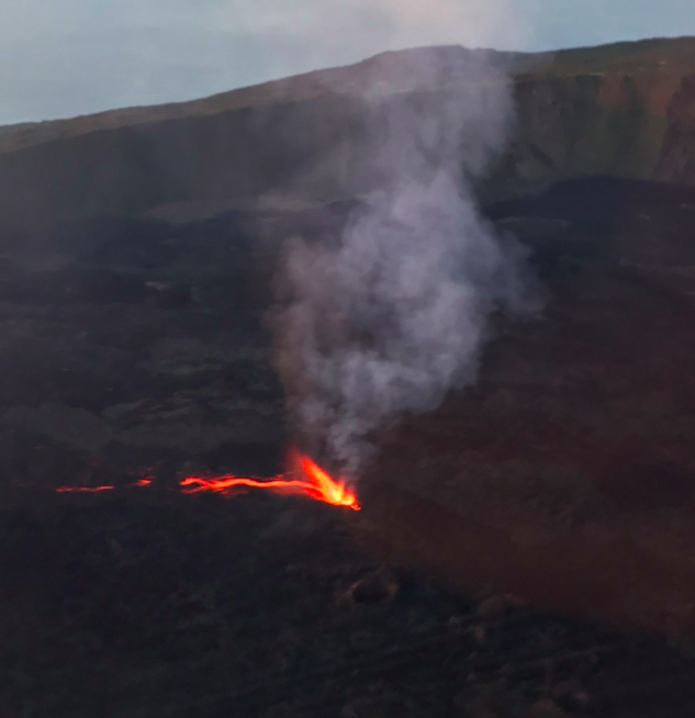 Piton de la Fournaise : L'éruption au petit matin