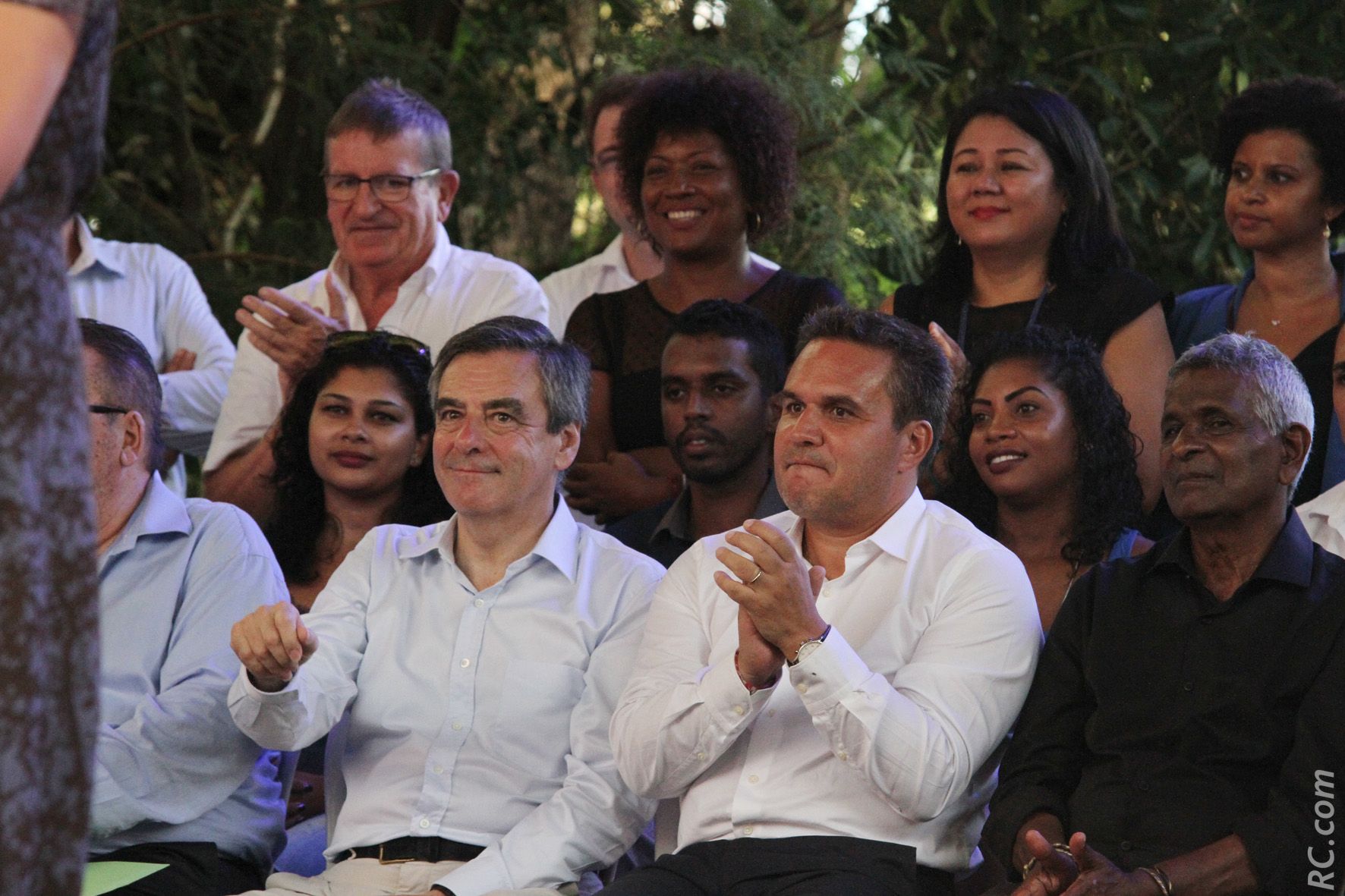 Michel Fontaine, François Fillon, Didier Robert, et Joseph Sinimalé