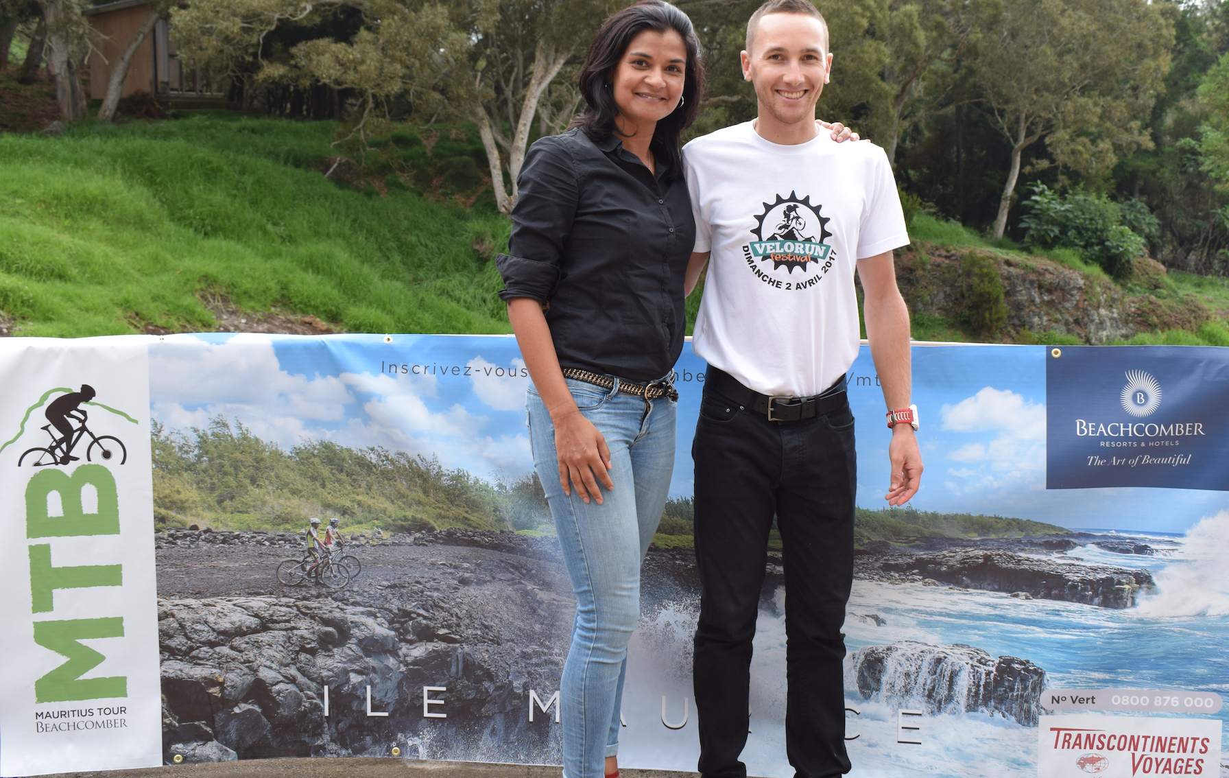 Avec Arianne Bellepeau, la représentante de Beachcomber Maurice