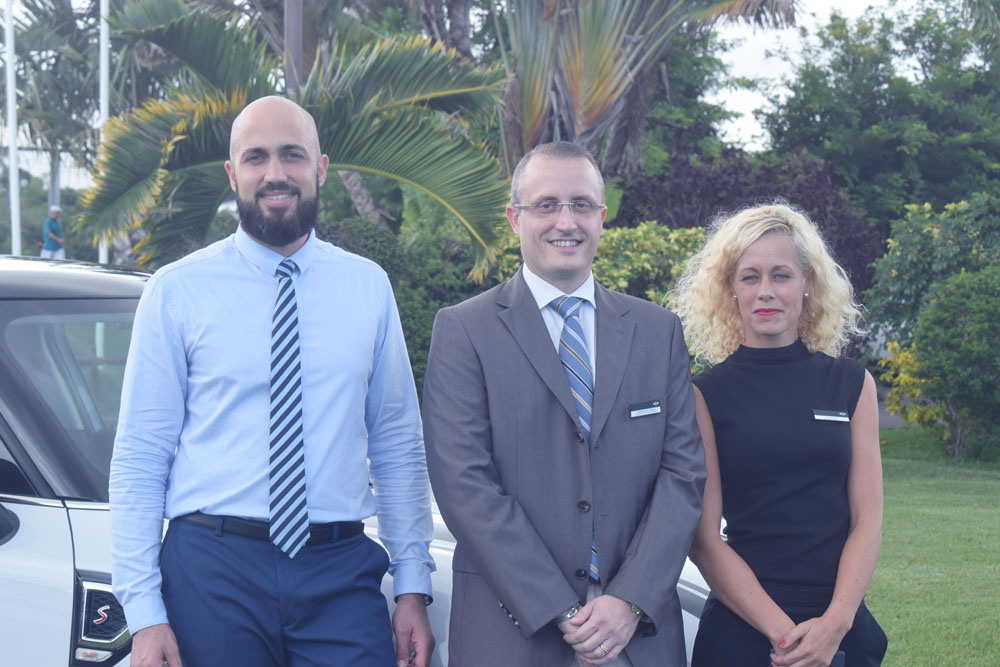 Damien Vally, Phillipe-Alexandre Rebboah, directeur général, et Marie Pourbaix, déléguée marketing