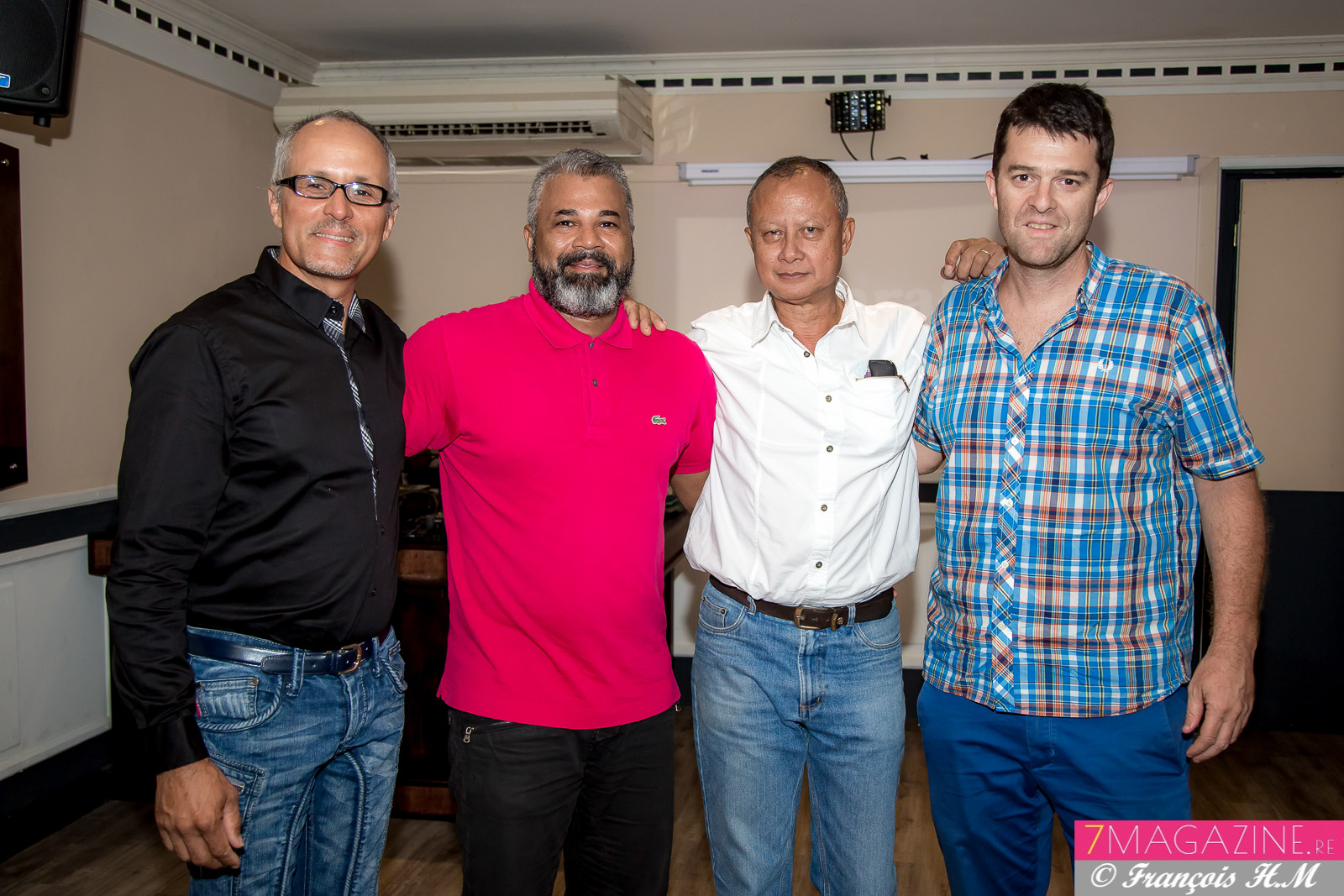 Patrick Grondin, Freddy Latchoumaya, Jacky Chan Alune, secrétaire adjoint, et Lionel Roux, trésorier