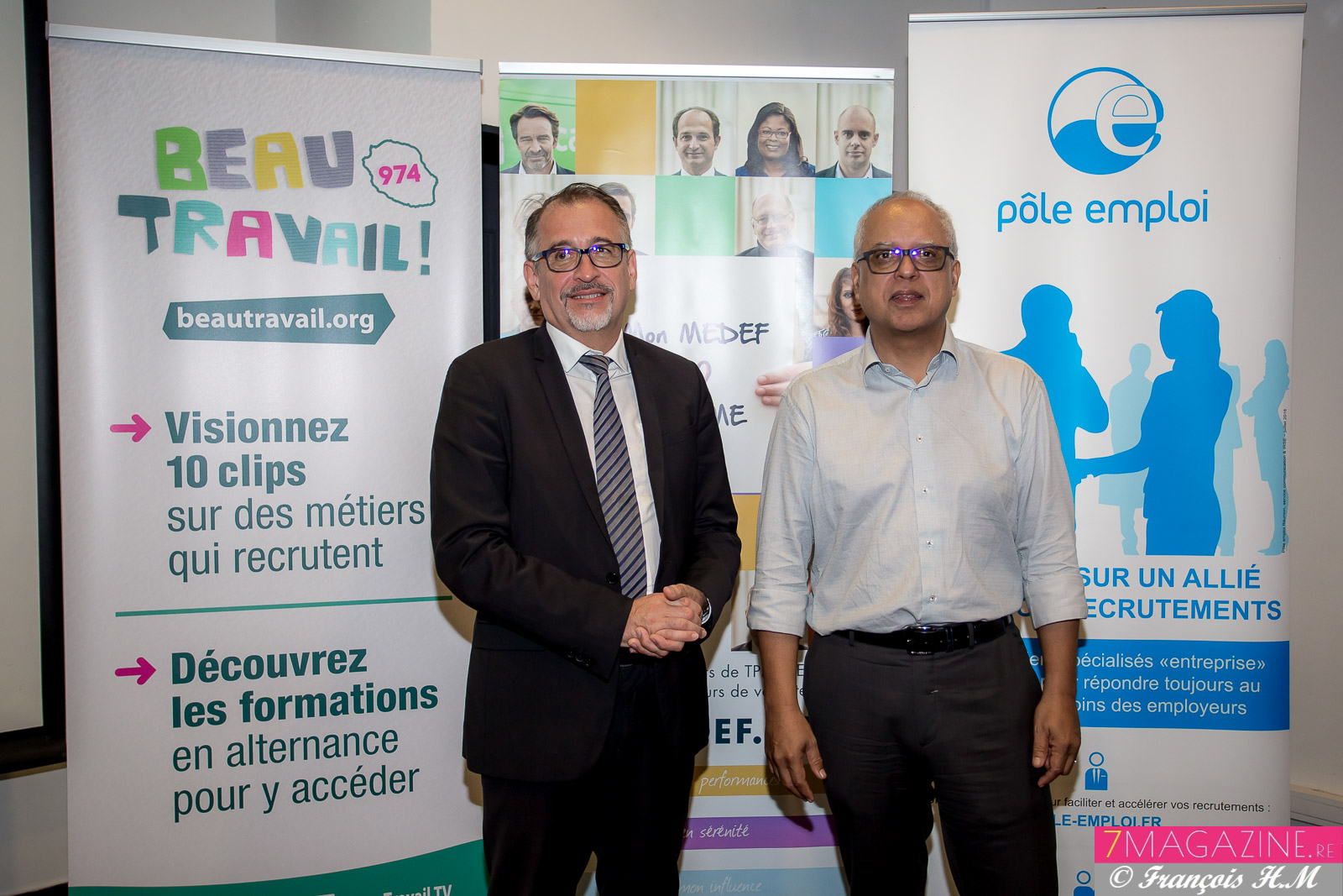 Michel Swieton, Directeur Régional Pôle Emploi, et Didier Fauchard, Président MEDEF Réunion