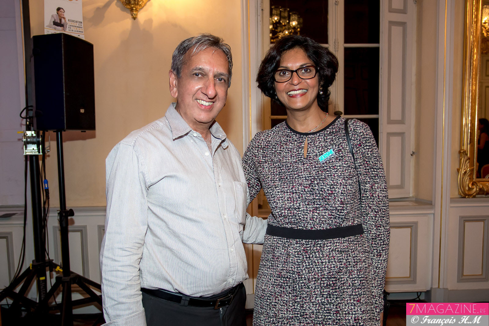 Aziz Patel et Nadine Caroupanin, déléguée régionale aux droits des femmes