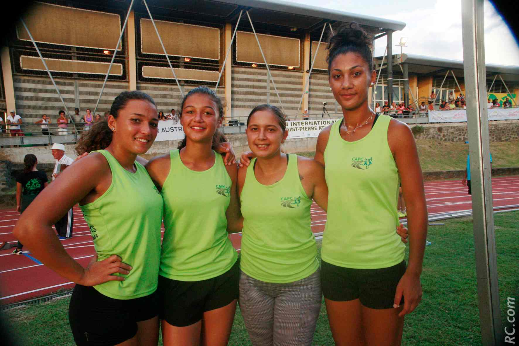 Les filles du CA Plaine des Cafres, victorieuses sur le relais 4X100m