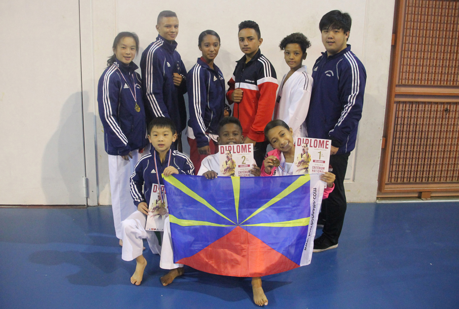 Une équipe de la Réunion 2017 qui a fière allure, avec au final trois médailles d'or, cinq en argent et une de bronze