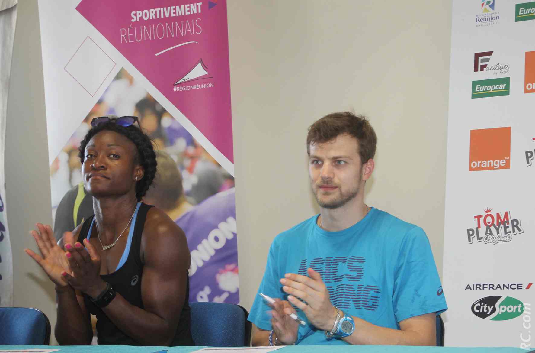 Antoinette Nana Djimou, spécialiste de l'heptathlon et du pentathlon. Elle sera sur le 200m, la hauteur et le poids. Christophe Lemaître applaudit déjà des deux mains