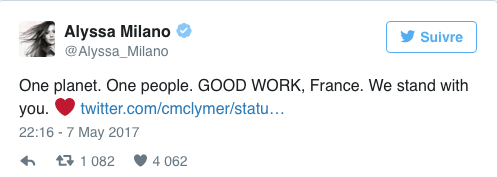 Les stars internationales félicitent le nouveau président français