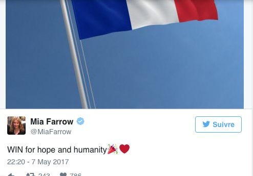 Les stars internationales félicitent le nouveau président français