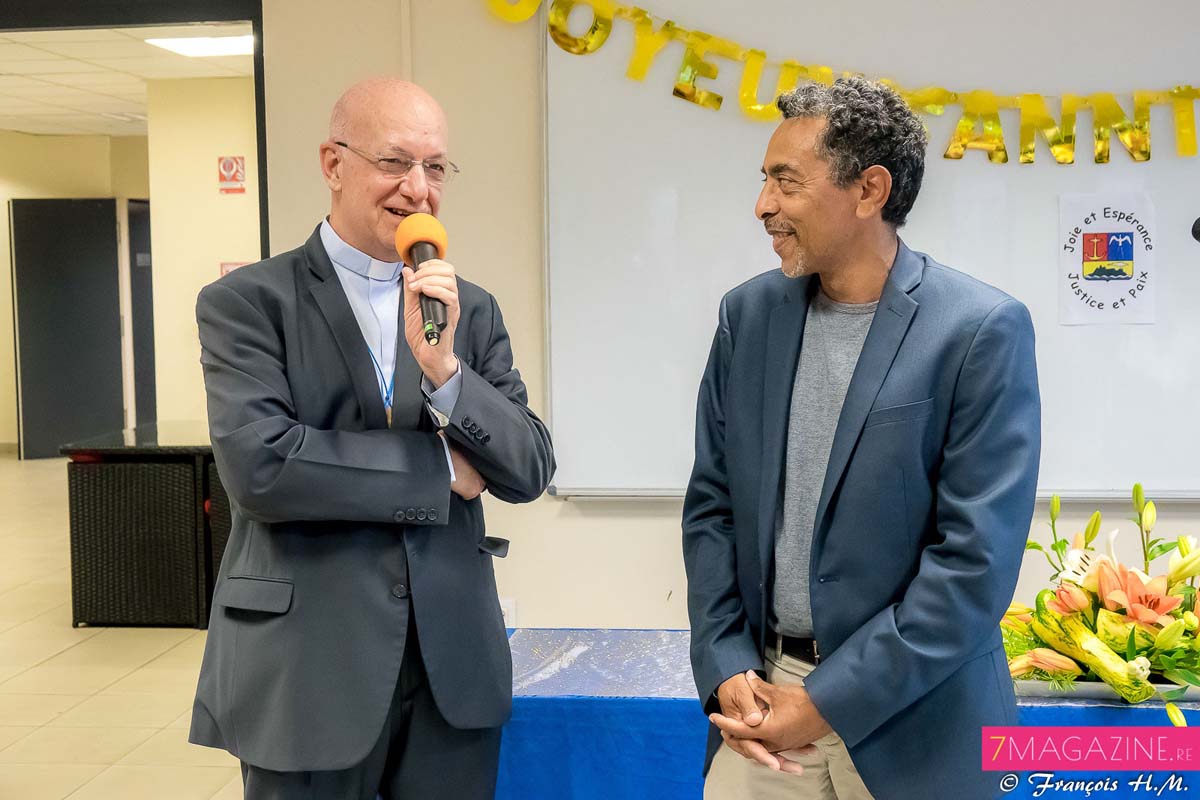 L'évêque a ri de bon coeur et félicité Thierry Jardinot