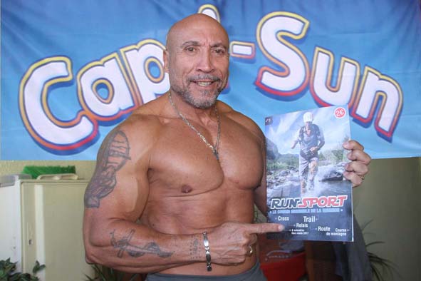 Alain Damour, 63 ans, fleur de lance du culturisme à la Réunion.