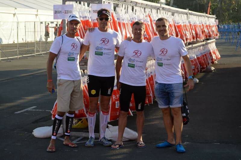 Dominique, Vincent, Christophe et Nicolas, très heureux de leur participation à cette course...