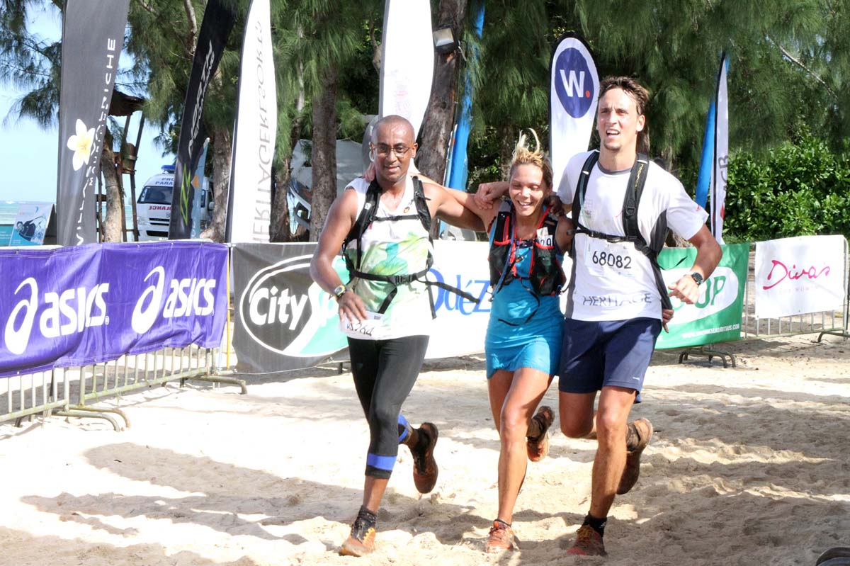 Elodie Mitridathe bien encadrée à l’arrivée