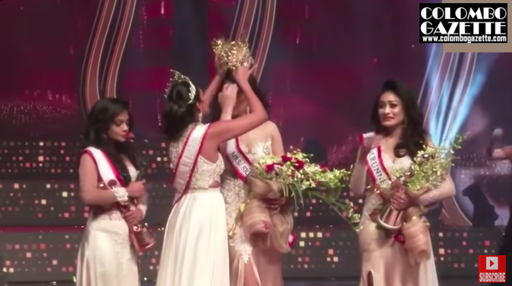 L'ex Miss arrache la couronne de Miss World Sri Lanka: blessure et rebondissement