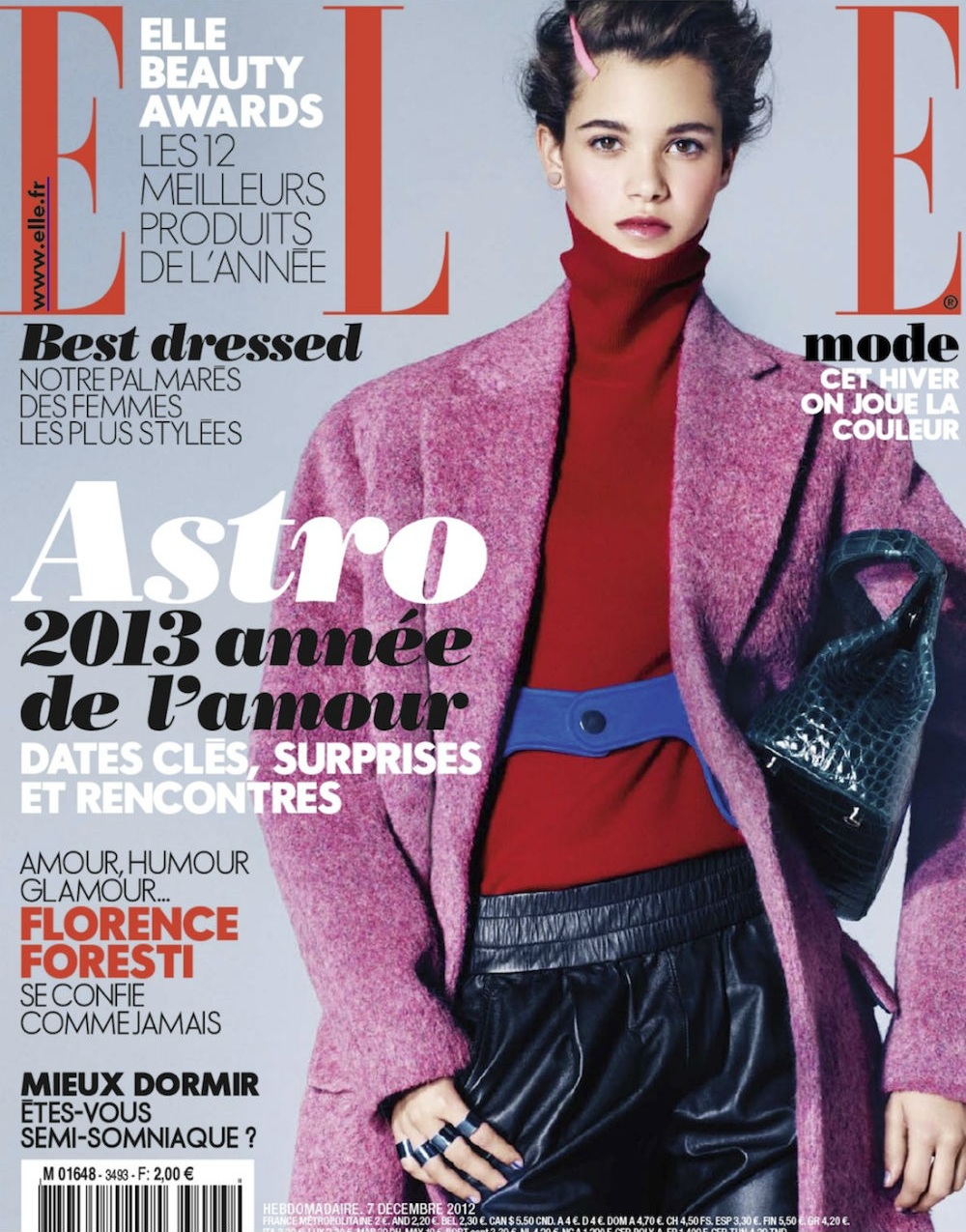 Pauline Hoarau, nommée dans la catégorie Trendy des Melty Future Awards 2014, en couverture d' ELLE France. Par le photographe Lee Broomfield