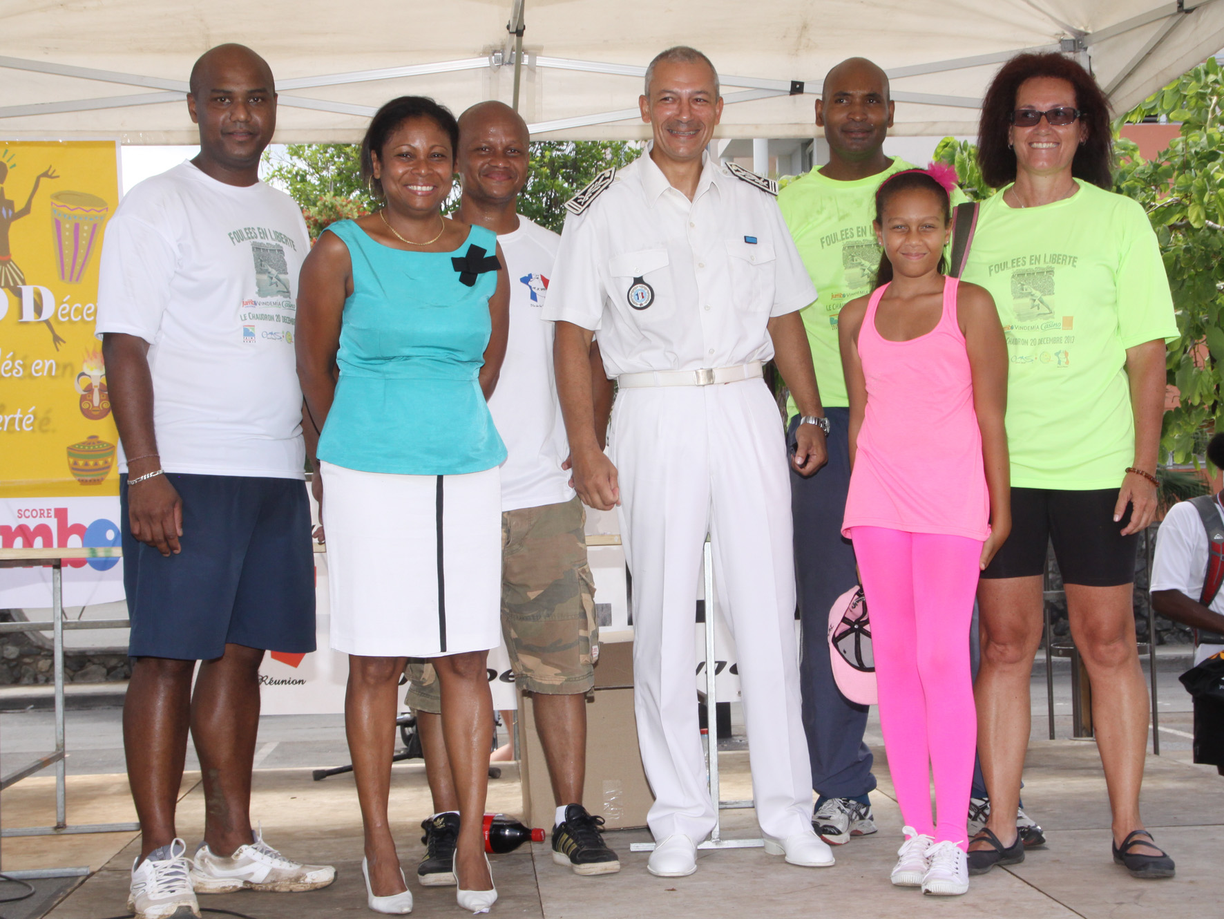 Le sourire était de rigueur à l'issue de la manifestation.  Josian Cadet, Gilbert Simitambe et leurs partenaires  vont remettre le couvert en 2014…