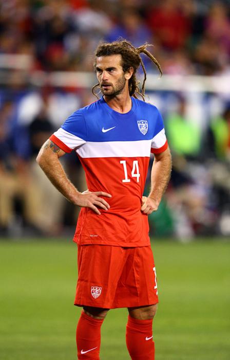 L'Américain Kyle Beckerman se la joue "cool" avec ses dreadlocks.
