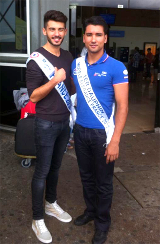 Dimitri Teissier, Modèle Elégance France 2014, a été accueilli par Brice Payet ce jeudi matin