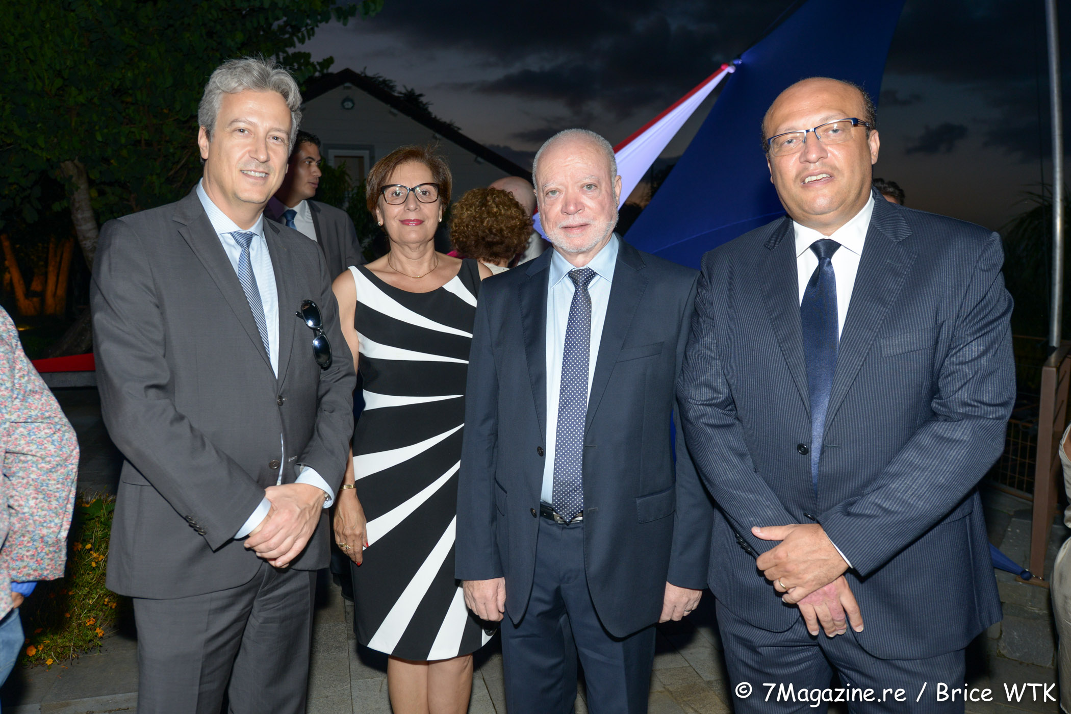 Zoran Jelkic, madame Fruteau, Jean-Claude Fruteau député de La Réunion et Frédéric Alory