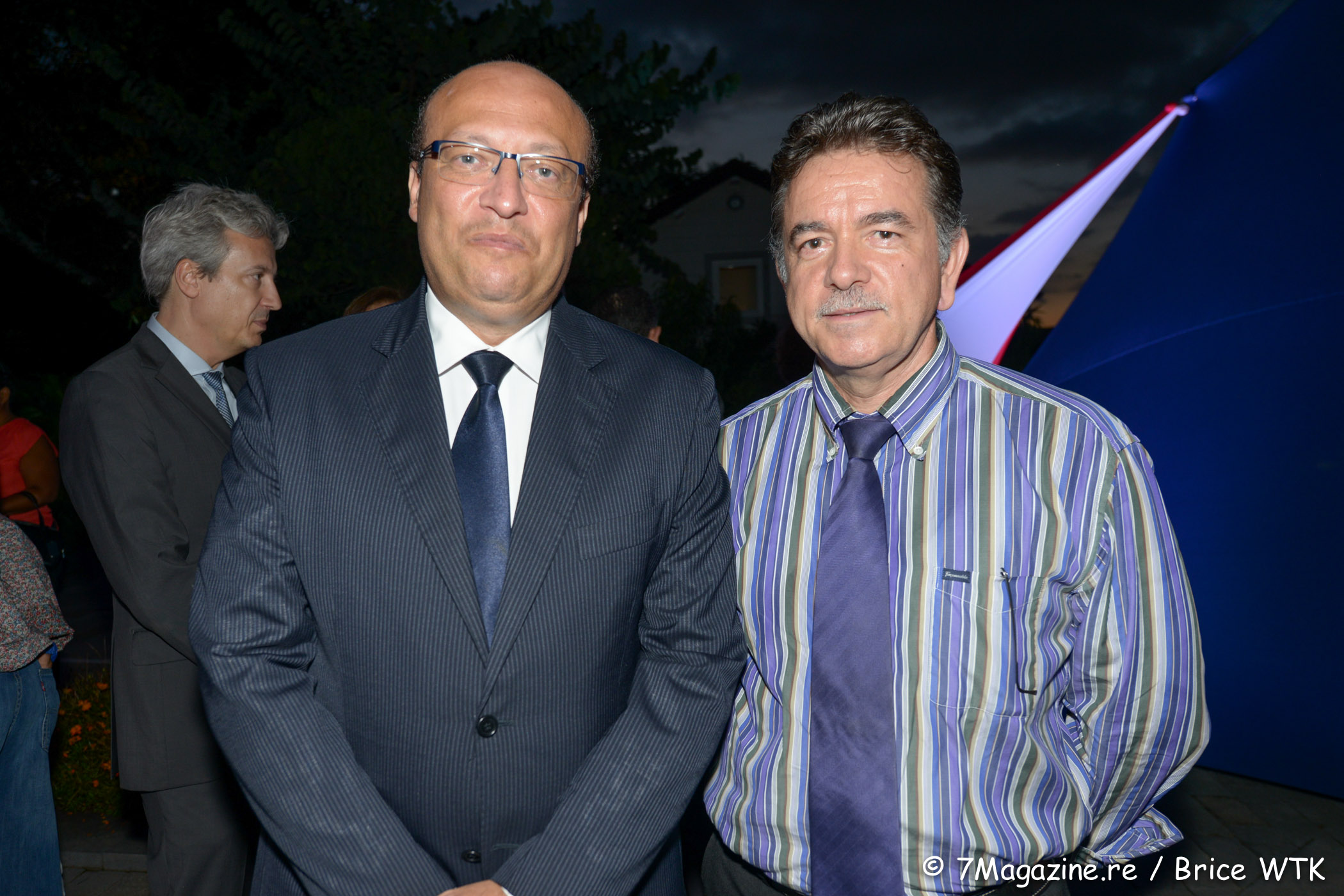 Frédéric Alory et Patrick Geiglé, directeur de La Caisse d'Epargne Réunion