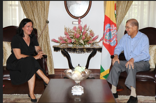 Geneviève Iancu a été reçue au State House par le président Michel pour "une visite d'adieu"