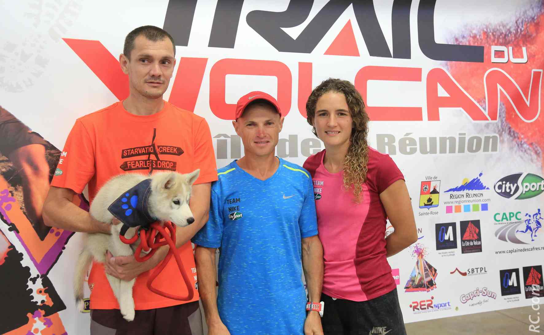 Bertrand Vienne, Jean-Louis Robert (2ème au scratch) et Elisabeth Legros première par équipe féminine, tous sous les couleurs de City-Sport