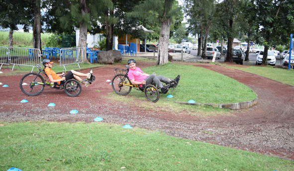 Vélo couché avec Atmosphère péï