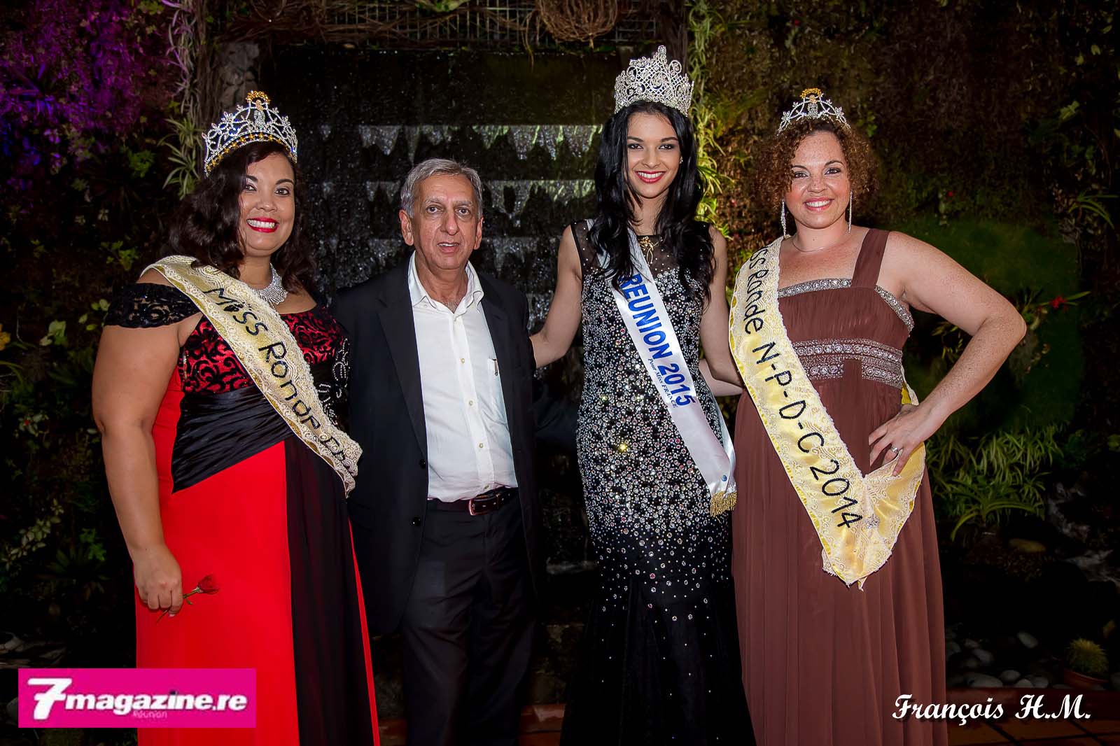 Miss Ronde France, Aziz Patel, Azuima Issa et Lindsay Grison, Miss Ronde Nord Pas-de-Calais 2014, une Réunionnaise installée en métropole et qui était de passage dans l'île