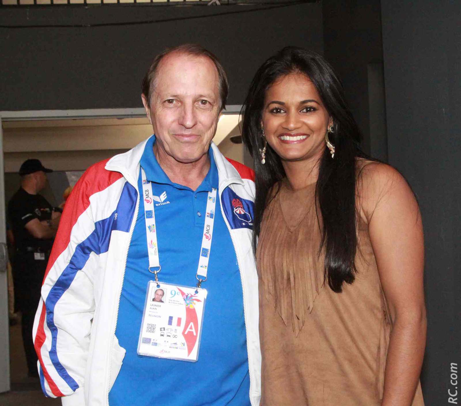 Alain Lasnier du CROS et Nelly Ramassamy conseillère municipale de Saint-Pierre ont le sourire, la Réunion l'a emporté.