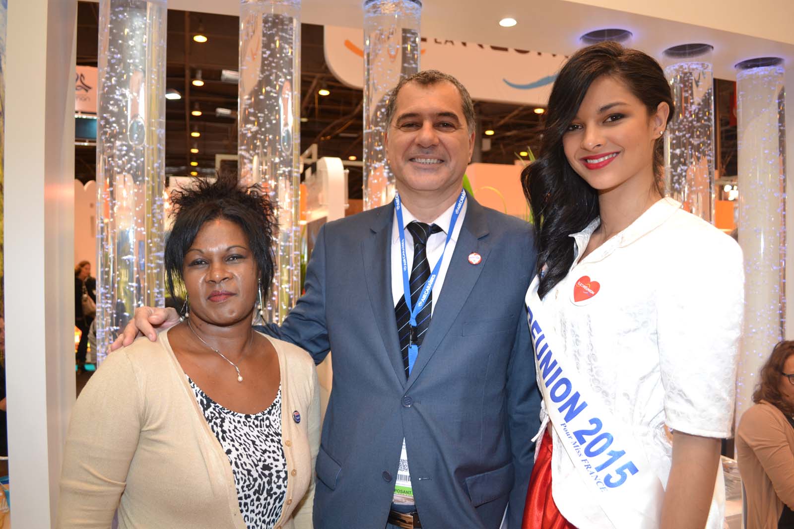 Sonia Billot, Thierry Romanos, président de l'USHOM, et Azuima Issa