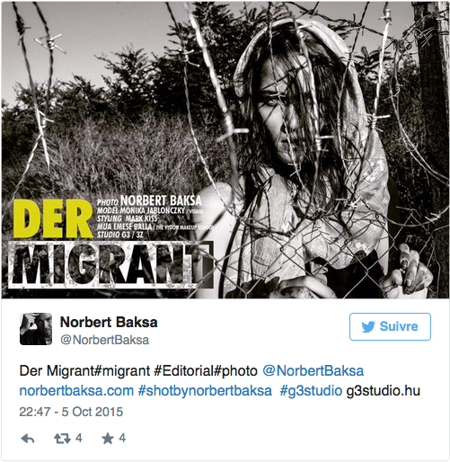 Scandale: le shooting version "migrant"