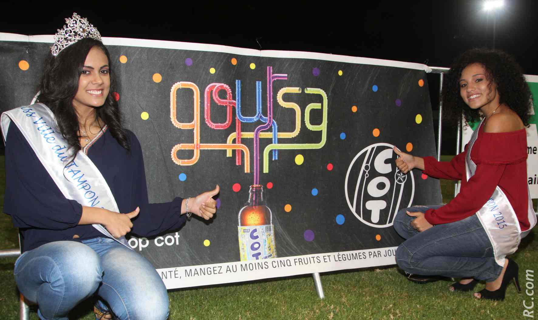 Anaïs Picard, Miss Ville du Tampon 2015, et Marine Fontaine, 1ère dauphine, étaient présentes pour encourager les concurrents…