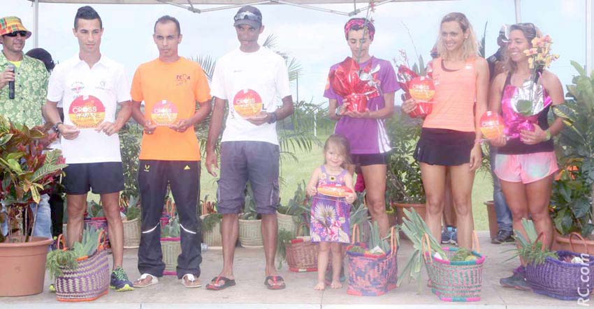 Les podiums des seniors hommes et femmes