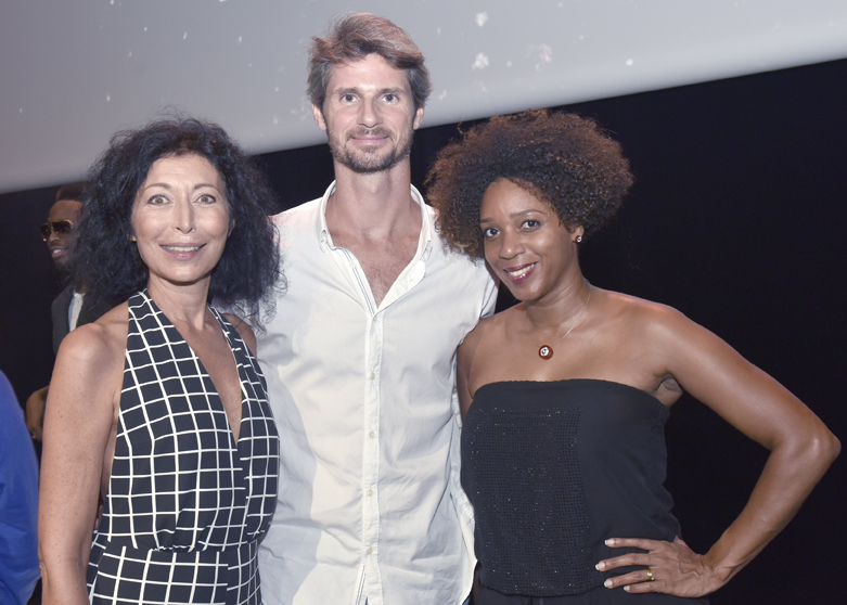 Myrella Cadet, responsable Développement Trace Océan Indien, Axel Gallard, directeur commercial Canal+ Canal Sat Réunion, et Valérie Gilles Alexia, directrice déléguée Trace Caraïbes - Océan Indien