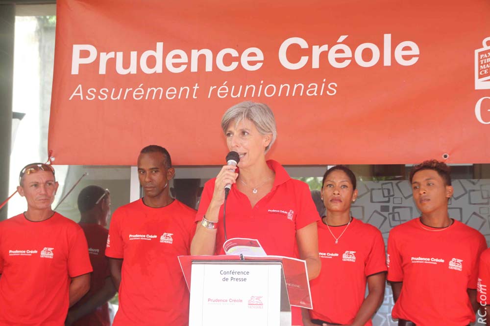 Florence Cesmat, directrice générale de Prudence Créole, est plutôt  «vélo», mais son soutien au trail péï est indéfectible.