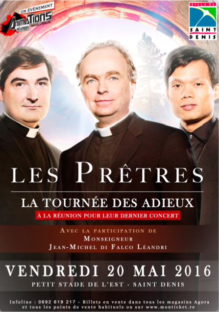 Les Prêtres en concert à La Réunion le 20 mai
