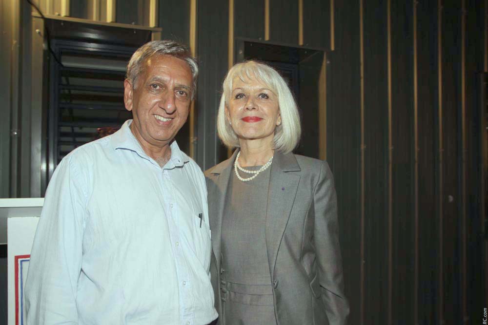 Aziz Patel, ancien élève de Roland Garros, et Isabelle Lemarchand