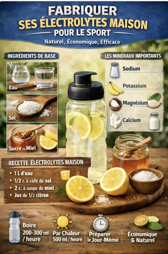 Fabriquer soi-même ses électrolytes pour le sport : simple, naturel et économique