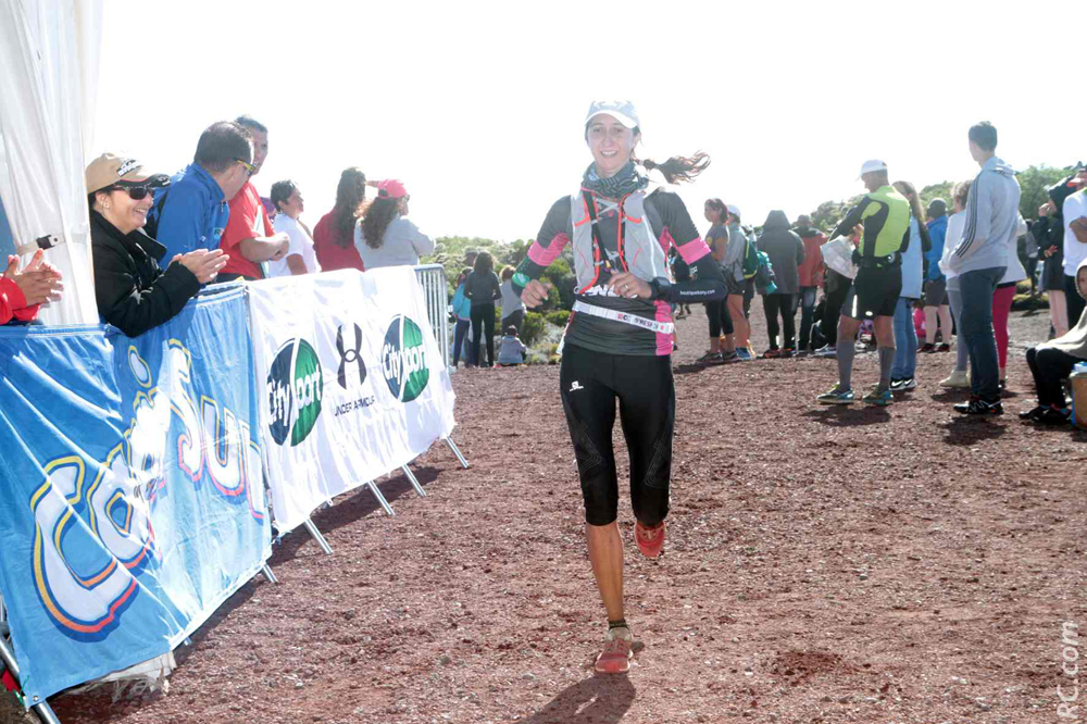 La Mauricienne Laurence Goilot, pour la deuxième fois au Trail du Volcan. On la retrouvera cette semaine au Royal Raid