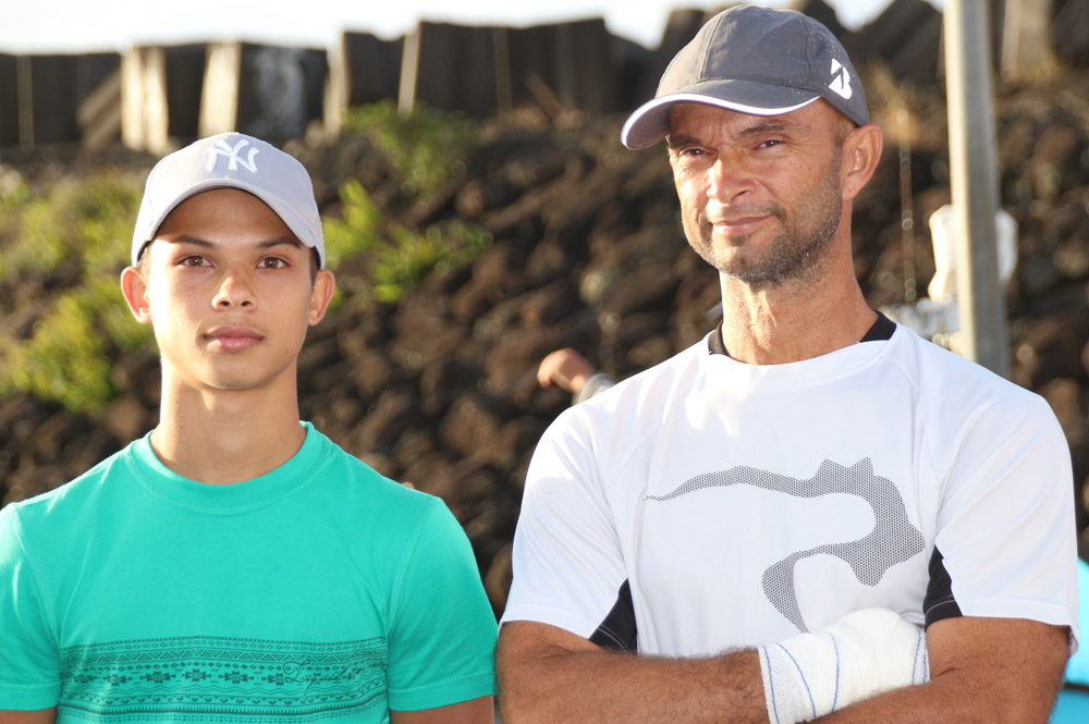 Charles Delmas et l'un de ses fils