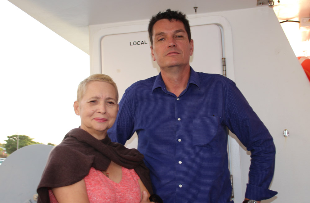 Baptême du bateau de Charles Delmas à Sainte-Marie