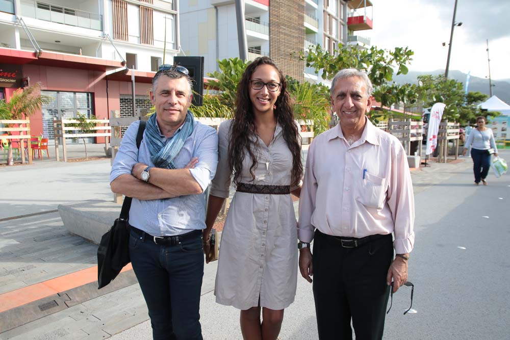 Michel Anselme, Chloé Hoarau et Aziz Patel