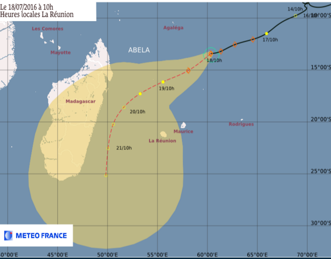 La dépression tropicale Abela devrait éviter la Réunion