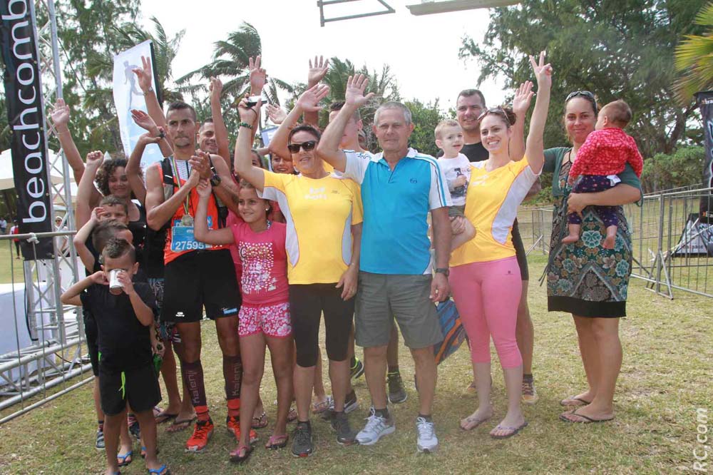Le coureur de la Petite-Ile était entouré de sa famille et de ses amis 