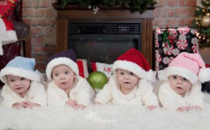 Des quadruplées font le buzz sur Facebook