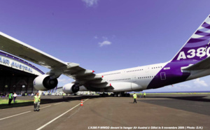 L’A380 posé à La Réunion entre au musée